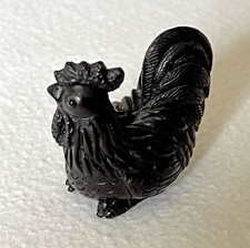 Netsuke-Hahn, Holz, mit