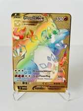 Pokemon Karte Glurak Vmax Gold Metall - Blitz Versand - perfektes Geschenk ?