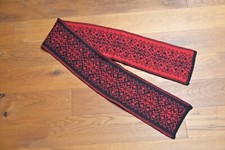 Schal Strickschal Strick Norwegermuster rot schwarz von Nordstrikk
