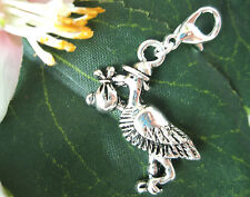 CHARMS GEBURT SILBER STORCH BABY BETTELARMBAND ADEBAR MUTTER KIND ANHÄNGER 