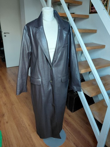 Maxi mantel fake - maxi, leder