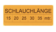 Etikett Aufkleber Schlauchlänge Wandhydrant 15-35m zum ankreuzen WA-Schlauch