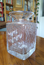 Eisglas Vase eckig Bubble Glas