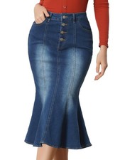 Allegra K Damen Denimrock
