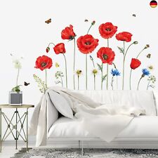 decalmile Wandtattoo Mohnblume
