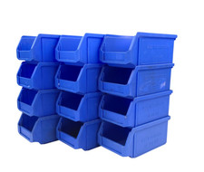 12x SSI Schäfer LF 211 ZW Sichtlager Box Lagerfix Blau Kunststoff Gebraucht #3