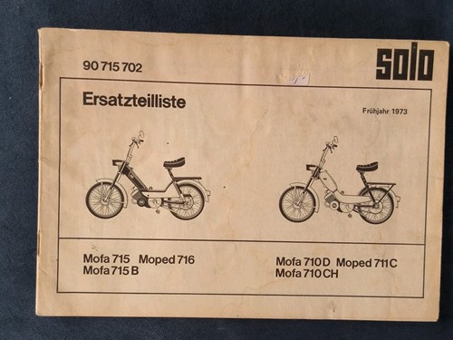 Ersatzteilliste solo mofa 715 - mofa,