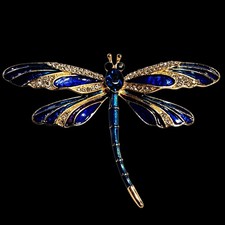 Vintage Libellen-Brosche mit