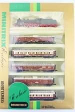 Minitrix 1017 Zug-Set "Orient-Express" - Dampflok mit 5 CIWL-Wagen, OVP, (CK007)