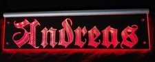 Andreas led namensschild oder - led,