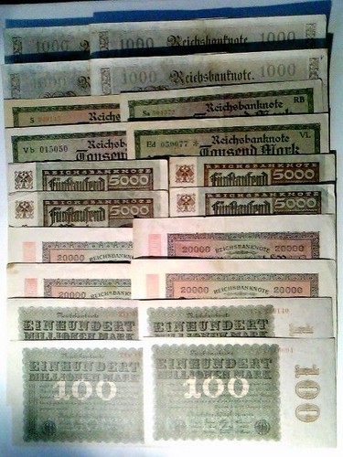 Reichsbanknoten 4x 1000 - reichsbanknoten,, je