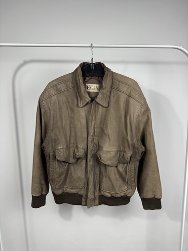 Vintage leather aviator bomber - leather,