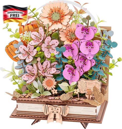 Holz puzzle blumen - 3d,