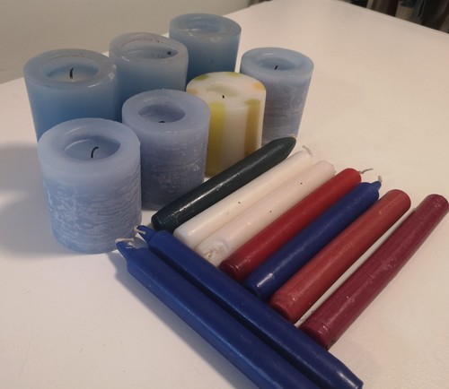 Kerzenreste bunt zum - , basteln
