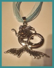Toller Meerjungfrau Nixe Mermaid Anhänger mit Organzakette NEU (D536)