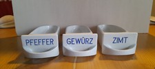 Drei Schubladen für Gewürzschrank Steingut 20er Jahre