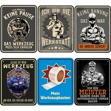 Handwerker Blechschild Spruch