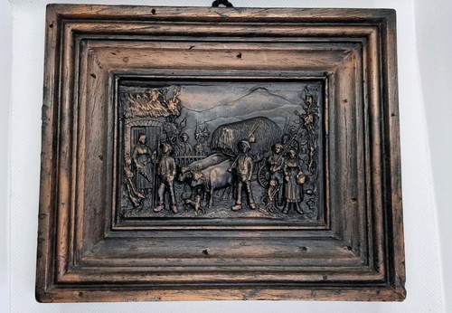 Vintage wachsrelief heuernte - vintage,