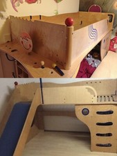 Hochbett Simsala Haba Kinderbett mit und ohne Rutsche Kinderzimmer Bett