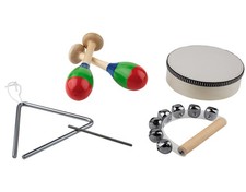 Musikspiele-Set mit kinderfreundlichen Materialien Set mit Triangel 6 teilig