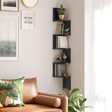 Eckregal Wandregal Bücherregal 5 Ebenen Küchenregal Hängeregal Holz VASAGLE 