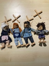 4 alte Marionetten Puppen Oma