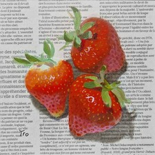 Erdbeeren Bild Gemälde auf