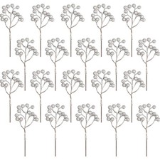 Künstliche Silber Beeren Weihnachten Dekoration Blickfang Tischbaum Deko