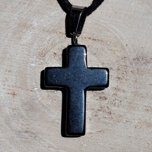 Obsidian kreuz heilstein - kreuz,