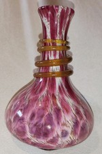mundgeblasene Designervase Vase Glas marmoriert Signiert Signatur Boden Graviert