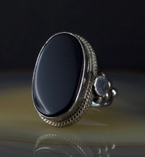 Ring Silber 925 Onyx schwarz 16,2 mm - markant & wunderbar glänzend