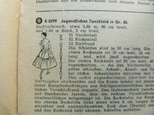 2 Schnittmuster  zu Burda Modeheft Nr. 10 von 1955 - Cocktailkleider Tanzkleider