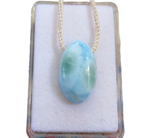 Larimar cabochon anhänger - larimar,