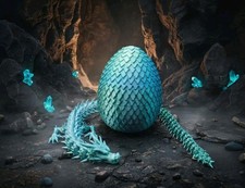 Drachenei mit Drache, 3D