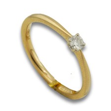 Bicolor Solitär Diamant Gold