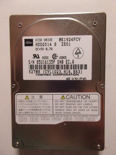 Toshiba mk1924fcv 527mb - ⭐toshiba,