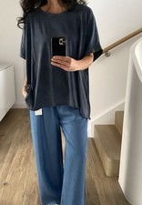 T-Shirt Blau Oversize 38 40 42