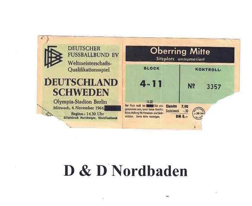 Ticket eintrittskarte 1964 - ticket, /