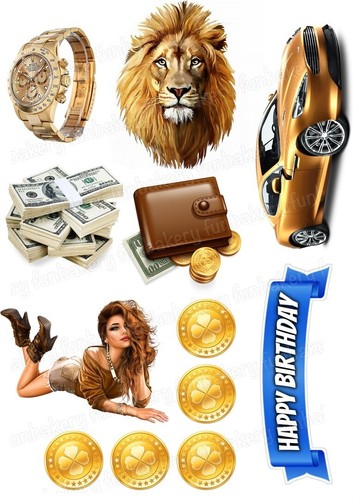 Geld tortenaufleger party - geld,