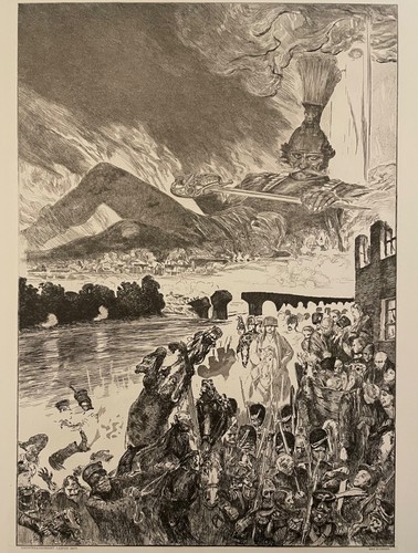 Radierung krieg von max - krieg,