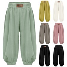 Unisex Baby Geschnittene Hosen Jogger Bloomers Harem Hose Eisseide Frühling