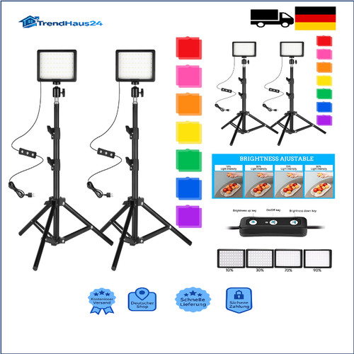 Usb led videolicht 2er set - led,