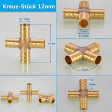 Schlauchverbinder Messing Gerade Winkel Kreuz Y-Stück Kreuz-Stück 4 - 19mm