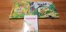 3 KINDERBÜCHER GRIMMS MÄRCHEN, TIERE IM WALD & ZEICHNEN LERNEN