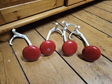 4 x 70er Jahre Garderobehaken Wandhaken Space Age Ära