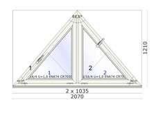 Dreiecksfenster VEKA – Weiß