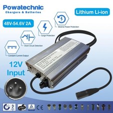 12V DC Auto Ladegerät mit XLR 3 Pin für 48V Ebike Akku 54,6V 2A Ausgang
