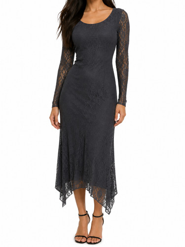 Abendkleid cream schwarz - abendkleid, m