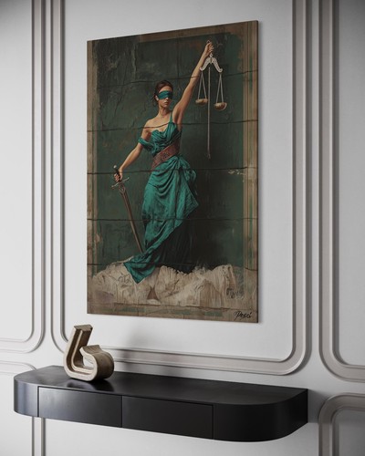 Justitia leinwand bild - leinwand,