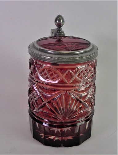 Biedermeier glaskrug um - ,